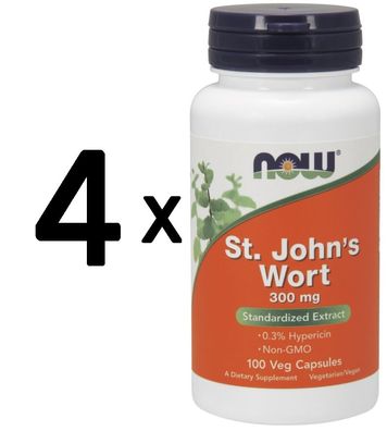 4 x St. John's Wort, 300mg - 100 vcaps