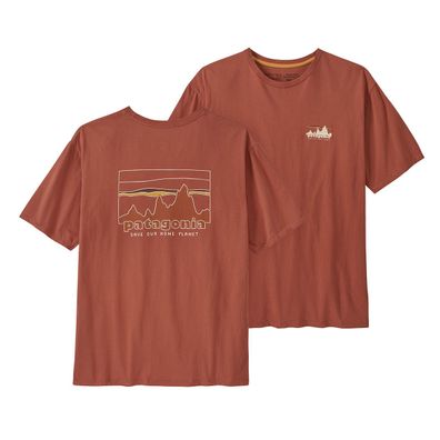 Patagonia T-Shirt 73 Skyline Organic burl red - Größe: XL