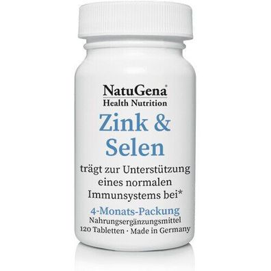 NatuGena Zink & Selen Zinkpicolinat & Natriumselenit 120 Tabletten