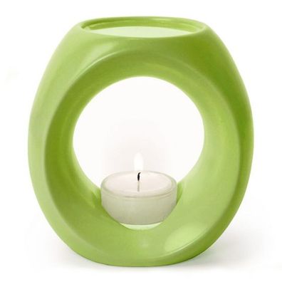 Primavera Duftlampe in Farbe frühlingsgrün glänzend für Teelicht handgefertigt