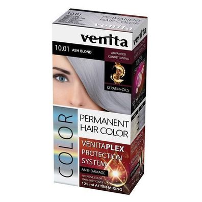 Venita Plex Professionelle Dauerhafte Haarfarbe - Aschblond, 125ml