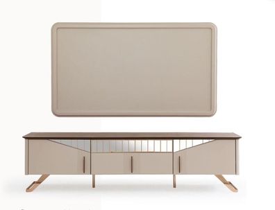 Modernes Lowboard 3-türiger TV-Ständer Designer Sideboard Edle Wohnwand