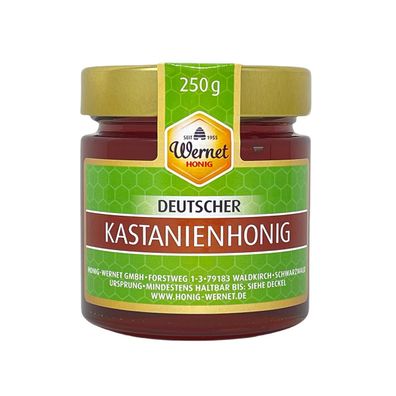 Honig Wernet Traditionsimker im Schwarzwald Deutscher Kastanienhonig cremig im 250g