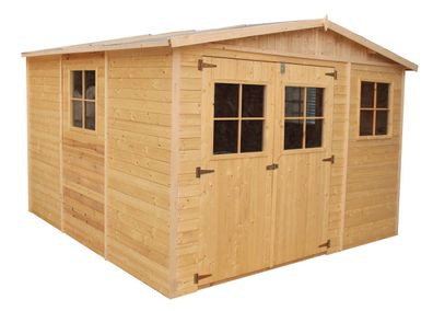 Gartenhaus Mainau aus vorgefertigten Elementen mit Satteldach - L: 300 cm x B: 3