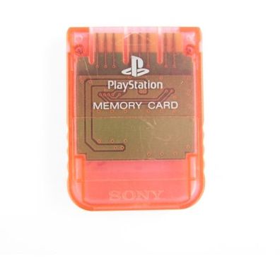 Original Playstation 1 - Ps1 - Psx Memory Card - Speicherkarte in Transparent Rot ...