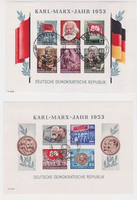 DDR Block 8 & 9 B (Karl Marx) gestempelt (151748)