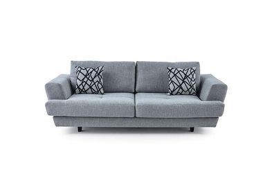 Wohnzimmer Design 3-Sitzer Grau Sofa Modern Luxus Stoffsofa Exclusive