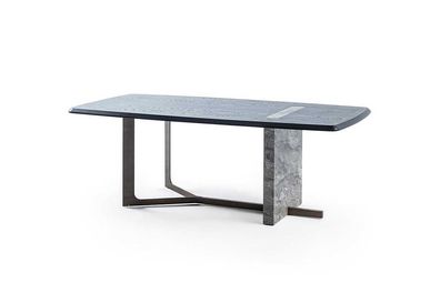 Modern Rechteckig Esszimmer Esstisch Grau Holz Luxus Design Tisch