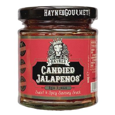 Haynes Gourmet Candied Jalapenos Red Rings - Süße & Würzige Kandierte Jalapeños