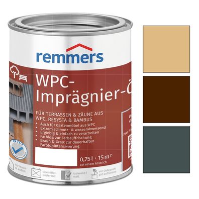 Remmers WPC-Imprägnier-ÖL - 0.75 L Holzöl Terrassenöl Schmutzabweisend Farbwahl