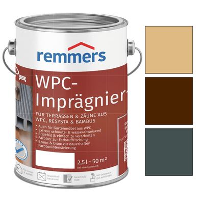 Remmers WPC-Imprägnier-ÖL - 2.5 L Holzöl Terrassenöl Schmutzabweisend Farbwahl