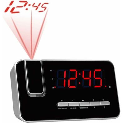 Denver Crp-618 - Alarm Clock Radio With Projection - Black