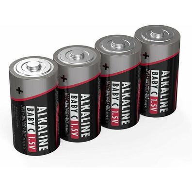 4 Ansmann Batterien Red Alkaline Baby C 1,5 V