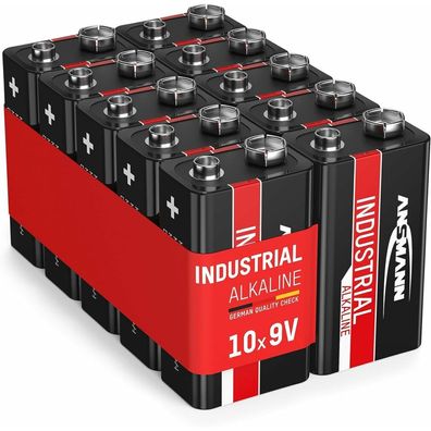 10 Ansmann Batterien Industrial E-Block 9,0 V