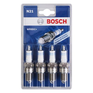 Bosch 4x Pack Zündkerze M14x1,25 SW 20,8mm Schlüssel Gewindelänge 19mm 0,8mm