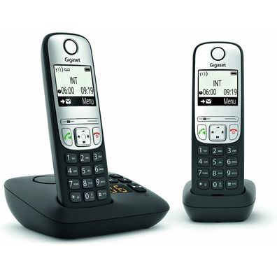 Gigaset A690 A Duo Schnurlostelefon-Set mit Anrufbeantworter schwarz