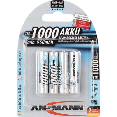 Ansmann 1000mAh NiMh Professional (silber)
