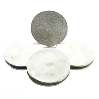 Runde Untersetzer Silberfarben Ø 10 cm aus Aluminium - 4er Set