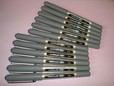 12x Faber-Castell Uniball eye fine schwarz 148199 UB-157 Tinten-Kugelschreiber