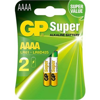 Gp Super Alkaline Aaaa Batteries - 2 Pieces