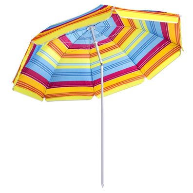 Sonnenschirm Strand Regenbogenfarben 200 cm Baden Kinder Garten Balkon