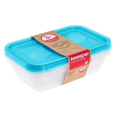 Lebensmittelbehälter Vorratsdosen Box Behältern Set 3 x 2,4 L Fredo Fresh