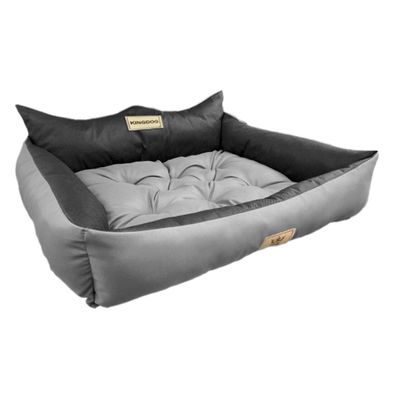 Hundebett Tierbett Hundekissen Haustierbett 100x75cm PVC Codura wasserdicht grau