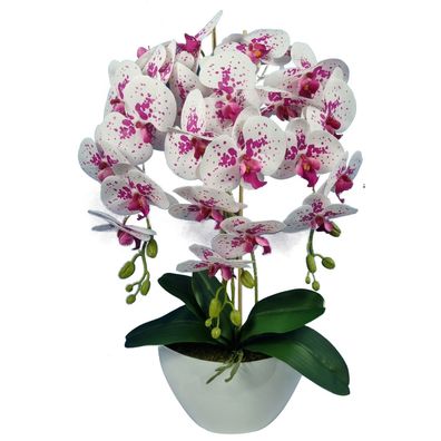 Künstliche Orchidee Kunstorchidee Kunstblume Kunstpflanze Blumentopf Dekoration