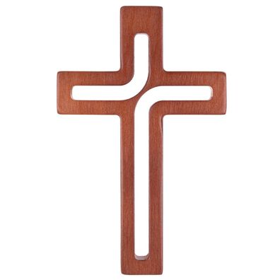 Hölzernes Hängendes Kreuz Modern Braun Holz Buchenholz Handgefertigt Religios
