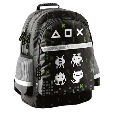 Gaming Paso Schulrucksack Rucksack Fronttaschen Schultergurte Sicherheit