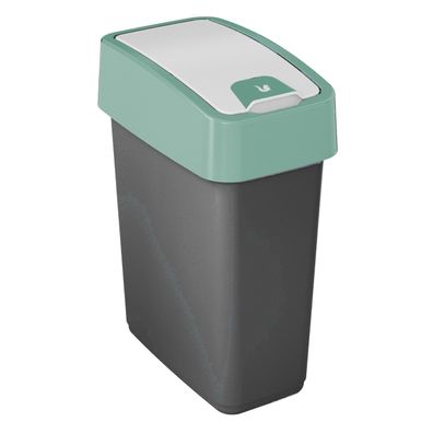 Mülleimer Schiebedeckel 10l Abfallentsorgung Täglich Deckelfarbe Grün Magne