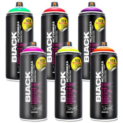 Montana Cans BLACK Infra Colors Neon UV Spraydose 400ml (Farbauswahl)