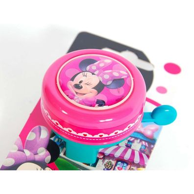 Disney Minnie Mouse Fietsbel Roze/ Groen