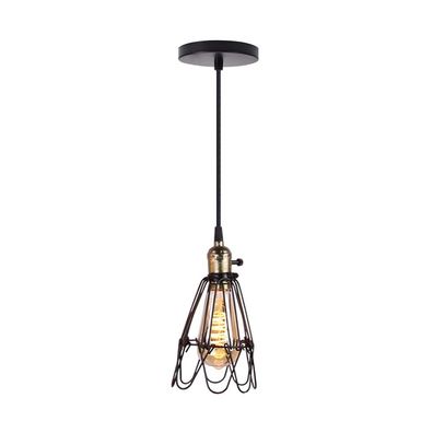 Homestyle Pro MK006 B Industri&eumlle Hanglamp 19x23 cm Zwart/Metaal