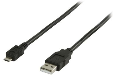 Valueline VLCP60500B10 Usb 2.0 Usb A Male Usb Micro B Male Kabel 1,00 M Zwart