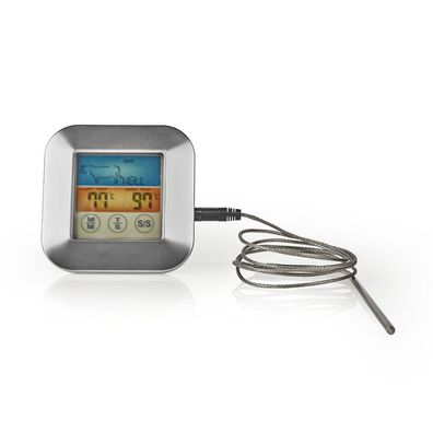 Nedis KATH106SI Vleesthermometer 0 250 &deg; c Kleurendisplay Timer