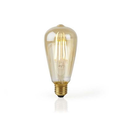 Nedis WIFILF10GDST64 Wi fi Smart Led lamp Met Filament E27 St64 5 W 500 Lm