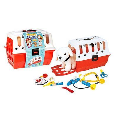 Toi Toys Puppy in Reismand + Dierenarts Accessoires