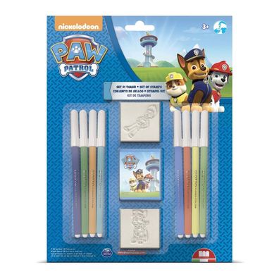 Paw Patrol Kleur en Stempelset 11 delig