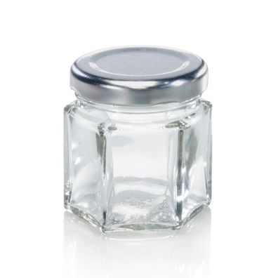 Leifheit 3208 Jampot Zeshoekig 47 ml Glas/ Zilver