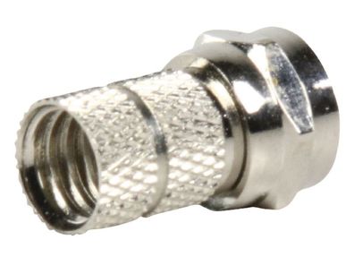 Valueline FC 001PROF F connector Male Metaal Zilver