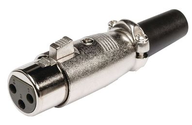 Valueline XLR 3FCL Connector Xlr 3 pin Female Metaal Zilver