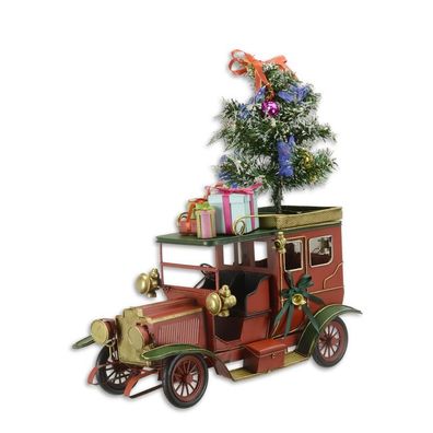 Blikken model van een klassieke kerstauto