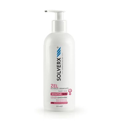 Solverx Sensitive Skin Gel zum Waschen und Abschminken von Gesicht