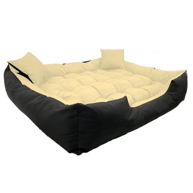 Hundebett Katzenbett Haustierbett Kuschelbett Bett Hundekorb 55x45cm Schwarz