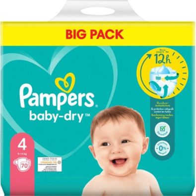 Pampers Baby Dry Maat 4 9 4 KG 70 Luiers