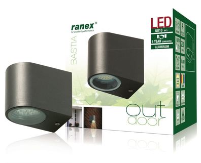 Ranex Ra 5000332 Led Buitenwandlamp van Roestvrijstaal