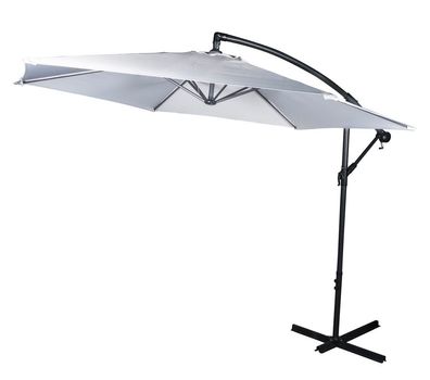 Hangende parasol 3m / 6 ribben Grijs