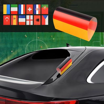 EM 2024 Fußball Autofahne Etikett Car Label verschiedene Länder