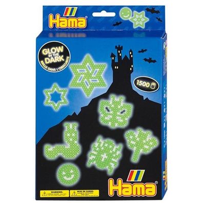 Hama 3414 Glow In Dark Strijkkralenset 1500 Stuks